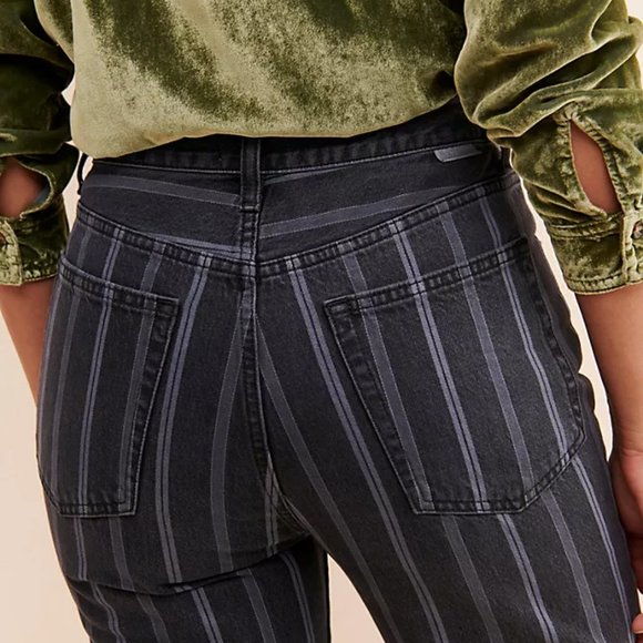 Boyish The Darcy Striped Crop Flare Jeans Anthropologie 27 - Picture 2 of 7